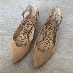 Sam Edelman pointed toe flats in nude